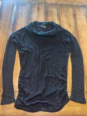 DKNY Black Cowl Neck Lightweight Semi Shear Women's Sweater